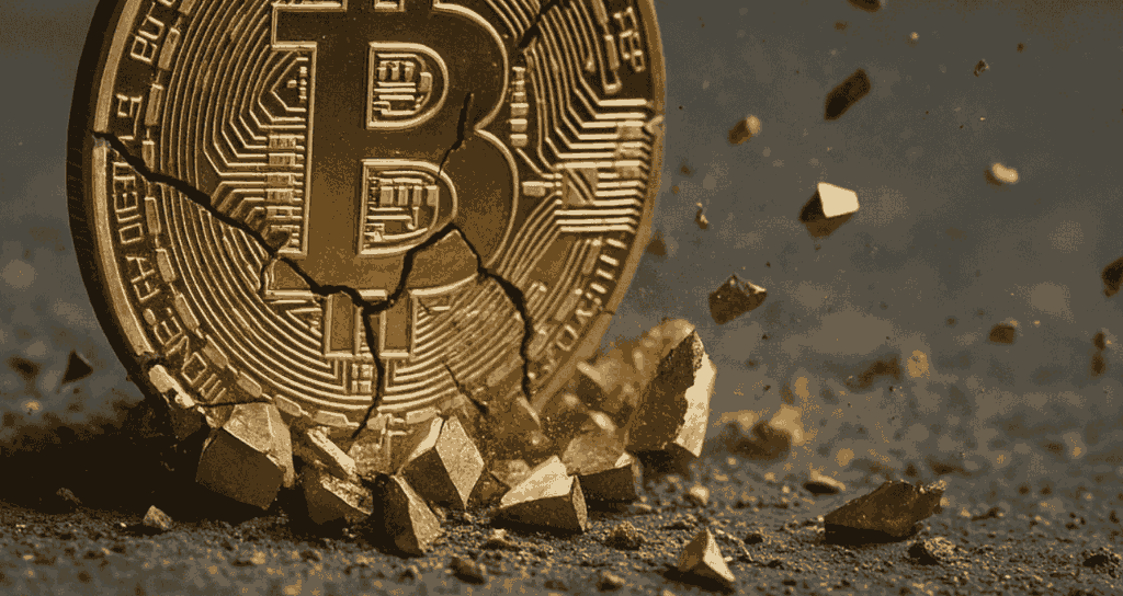 Bitcoin despenca 5% em três horas